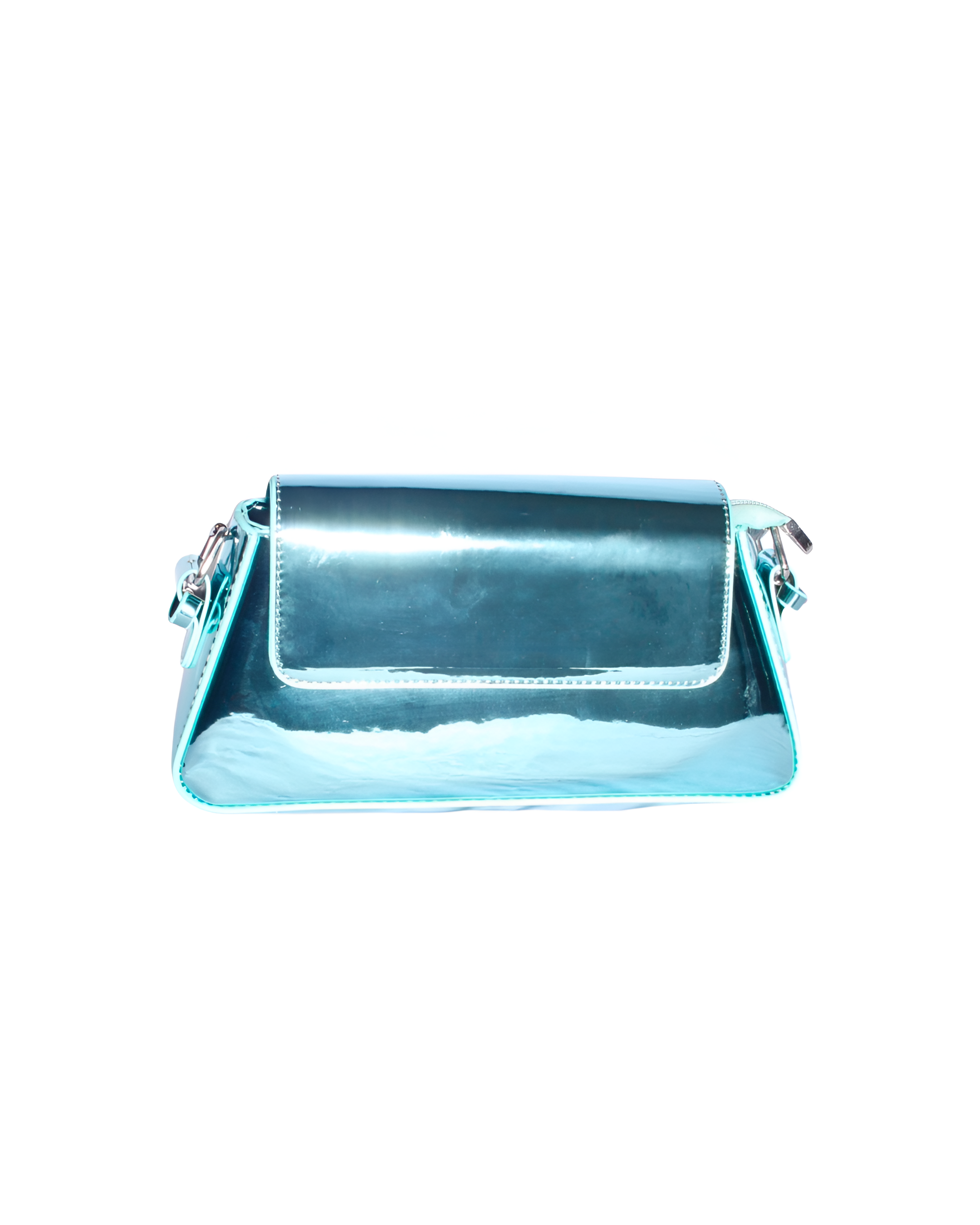 Metallic blue online bag